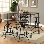 SILVIA I DINING SET 5PC ( COUNTER HT. TABLE+4COUNTER HT. CHAIR)